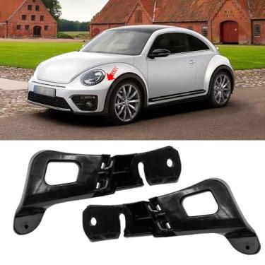 Imagem de TTCR-II Compatível com Volkswagen Beetle 2012-2019 suporte de para-choque dianteiro esquerdo e direito, 2 peças para VW Beetle 2012-2019 suporte de montagem 5C5807773 5C5807774