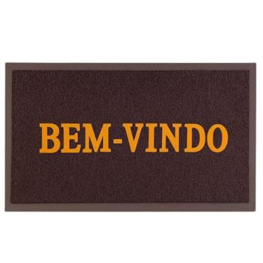Imagem de Tapete Capacho Porta de Entrada Casa Antiderrapante Bem Vindo 37x57cm Alta Durabilidade, Ideal para Portas de Casa, Apartamentos e Áreas Externas – Limpa os Pés e Retém Sujeira (ROXO)