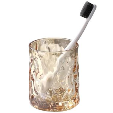 Imagem de Suportes de escova de dentes para banheiros, suporte de escova de dentes e pasta de dente de vidro transparente, copo de banheiro e copo de enxaguante bucal, copo de armazenamento de banheiro para