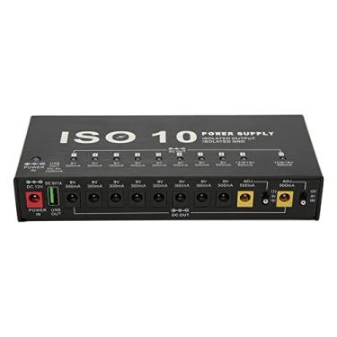 Imagem de Generic Fonte de Alimentação para Pedal de Guitarra, 10 Saídas Isoladas 7x9V 300mA 1x9V 500mA 2x9V12V18V 500mA, Com Indicadores LED de Saída USB, para Placas de Pedal de (Plugue UE 100 a 240V)