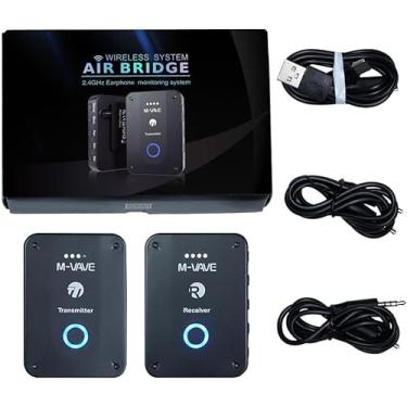 Imagem de M-VAVE VEDO Sistema de Monitor de Ouvido Profissional Sem Fio, 2.4 GHz, Áudio Lossless 24bit/48kHz, Alcance 30m, 1 Transmissor para Vários Receptores, Baixa Latência, para Ensino, Shows e Áudio