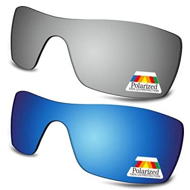 Imagem de Bwake Lentes de reposição para óculos de sol Oakley Turbine Rotor Set OO9307 - prata + azul gelo polarizado