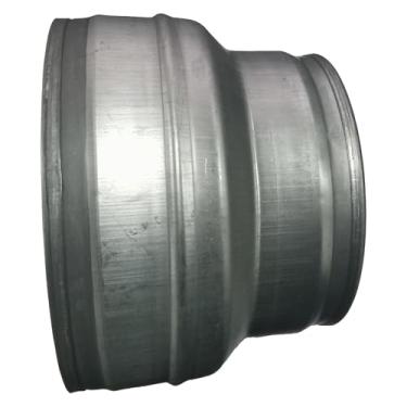 Imagem de Redutor de duto redondo de 15 a 12,7 cm, encaixe de tubo de aço galvanizado, adaptador de ventilação HVAC para ventiladores de banheiro, exaustores, saídas de secador