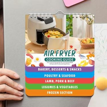 Imagem de Guia de culinária de ímãs de folha de dicas da Air Fryer: Tabela de mais de 200 alimentos e tempos de cozimento - Acessórios de fritadeira instantânea para fritar sem esforço!