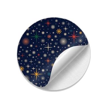 Imagem de Ladrilho Decorativo de Cerâmica Padrão Azul com Estrelas para Natal