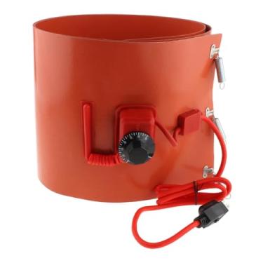 Imagem de harayaa Aquecedor de Tambor/Balde com Faixa de Aquecimento em Borracha à Temperatura, Aquecedor de Balde com Temperatura Ajustável para Óleo, Mel e, Botão