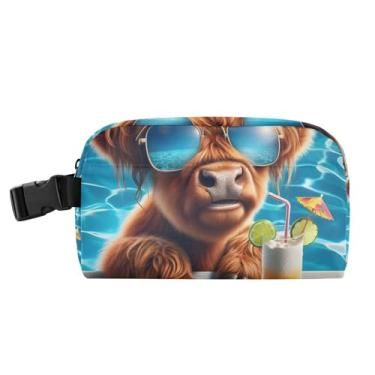 Imagem de TSENQUE Lancheira personalizada de vaca Highland para mulheres, meninas, lancheira masculina e infantil, lancheira para trabalho, portátil, pequena e fofa, bolsa térmica para escola