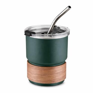 Imagem de Copo de café hermético 250 ml em inox com canudo reutilizável