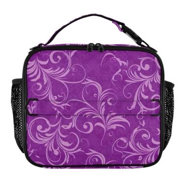 Imagem de Joisal Lancheira floral engraçada para mulheres, meninas, lancheira masculina e infantil, lancheira para trabalho, bolsa térmica para adultos