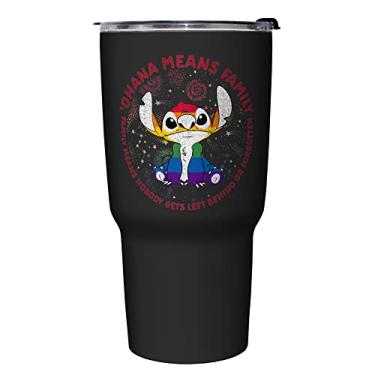 Imagem de Disney Caneca de viagem isolada de aço inoxidável Ohana Pride 800 ml, multicolorida