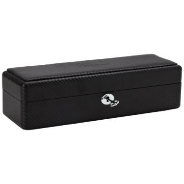 Imagem de Diplomat 31-446 Caixa de relógio de fibra de carbono seis com interior de camurça preta, Preto, Elegante