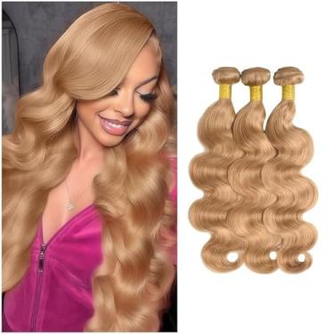Imagem de KODRHAR Honey Brown Bundles Cabelo Humano Body Wave 10 12 14 Polegadas Body Wave Cabelo Humano Weave Brasileiro 3 Bundles Extensão de Cabelo Humano Para Mulheres Ofertas 27 Cores