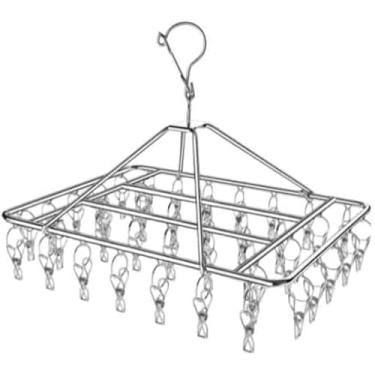 Imagem de Varal de Inox com 40 Prendedores Grandes - Varal Com 20 Prendedores