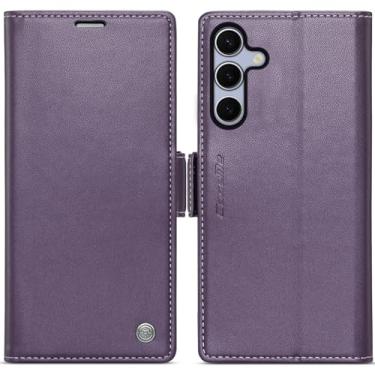 Imagem de WJXEXRS Capa carteira para Samsung Galaxy S26, elegante capa flip de couro PU com [bloqueio RFID] [suporte de cartão] [função de suporte] capa protetora à prova de choque para Samsung Galaxy S26 6,2