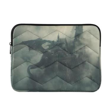 Imagem de Capa protetora para laptop Dragon Fog Castle durável de 360°, capa de transporte para escritório, capa feminina de 33 a 35 cm