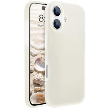 Imagem de Capa de telefone de silicone Jelly para iPhone 17 – Capa macia, durável e elegante à prova de choque com aderência aprimorada e design fino branco antigo