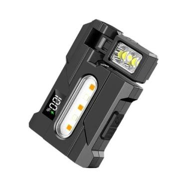 Imagem de Lanterna Mini LED Recarregável Magnética EDC Com Clipe, Luz De Trabalh