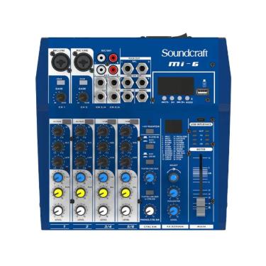 Imagem de Mesa de Som Interface 06 Canais MI Series MI-6 Soundcraft