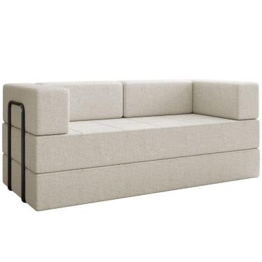 Imagem de Sofa Cama Modular 2 Lugares 180 cm Monaco Boucle VConcept
