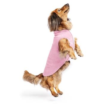 Imagem de Gold Paw Casaco de lã elástica para cães, suéter elástico para animais de estimação, pulôver lavável na máquina para inverno e outono, rosa, 12