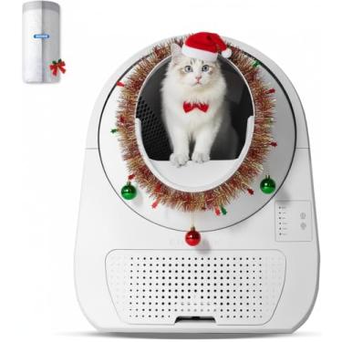 Imagem de CATLINK Caixa de areia para gatos autolimpante, automática, remoção de odor duplo, caixa de areia de robô para gatos de 3,5 a 10 kg (versão jovem)