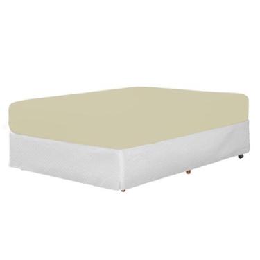 Imagem de Lençol Solteiro Avulso 500 Fios Com Elástico - Rafaloro, Palha