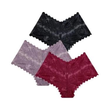 Imagem de Calcinhas plus Size Para Mulheres, Sexy, De Renda, Baixa Cintura, Sem 