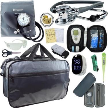 Imagem de Kit Enfermagem Aparelho Pressao Esteto Completo Promocao Top - Love Sa