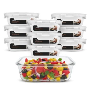 Imagem de 10 Potes Herméticos Introdução Alimentar Vidro 370ml Premium - U4HOME,