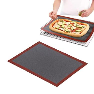 Imagem de Tapetes de silicone perfurados, tapete profissional de silicone para assar pão, antiderrapante, reutilizável, forro de forno, almofada de malha perfurada para cozinhar pão, pizza, pastelaria
