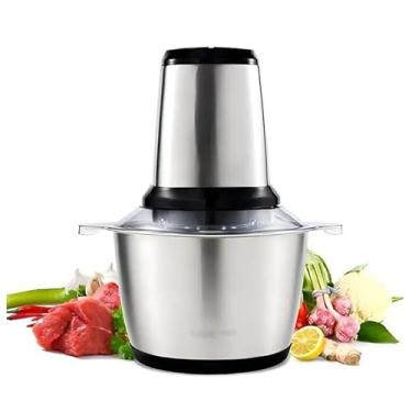 Imagem de Multiprocessador riturador Moedor Elétrico 2L, Triturador e Moedor com 2 Lâminas para Carne, Frango, Alho e Legumes, 110V