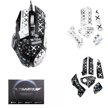Imagem de ULTRAEQUIP 2 in 1 Black Set + White Set Mouse Grip Tape Full Coverage for G502 Wired/ G502 Wireless Self-Adhesive, Pre-Cut, Sweat-Resistant, Anti-Slip, Professional Mice Upgrade Kit