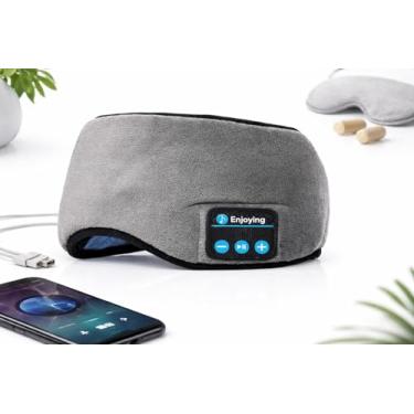 Imagem de Tapa Olho Máscara Dormir Fone De Ouvido Bluetooth Confortável (Preto)