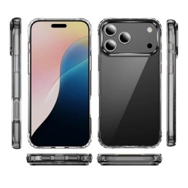 Imagem de [GL CASES] Capa iPhone 17 Pro Max Slim Clear Anti Impacto Reforçada Silicone Transparente Case Flexível Capinha Apple iPhone 17 Promax Anti Choque Encaixe Preciso Com Proteção Para Câmera e Tela