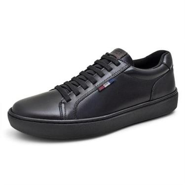 Imagem de Tênis Masculino Casual Preto Couro DIfranca - 60402 - Fork, 41
