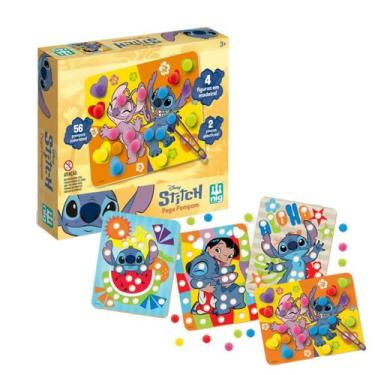 Imagem de Jogo Brinquedo em Madeira Classificação de Cores Pega Pompom Stitch Di