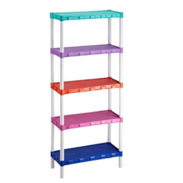 Imagem de Organizador multifuncional modular de plástico para cozinha e quarto. (Colorido)