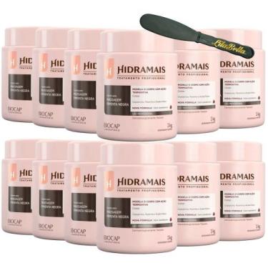 Imagem de 12UN Creme Massagem Pimenta Negra 1KG Hidramais+ Espátula