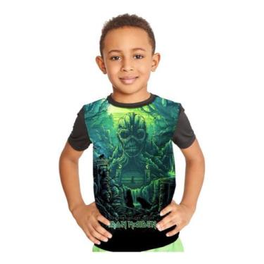 Imagem de Camiseta Infantil Banda Rock Iron Maiden Ref:140, Preto, 2