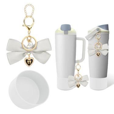 Imagem de BKBY Acessórios de bota compatíveis com garrafas e copos Owala FreeSip Sway de 850 g e 1,134 g, bota de silicone, pingentes de laço, elegantes e atraentes para Owala Freesip Sway