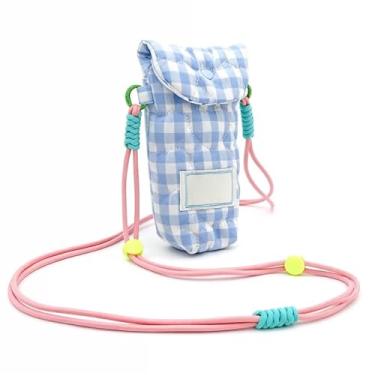 Imagem de Bolsa tiracolo acolchoada macia para câmera, bolsa de armazenamento digital, bolsa de ombro portátil para celular, Azul, Medium, Mochila casual