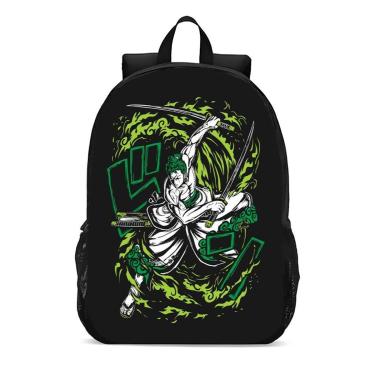 Imagem de Mochila Escolar Infanto Juvenil Anime One Piece Zoro Novidades 0330-Unissex