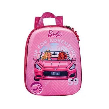 Imagem de Mochila Escolar Infantil De Costas Barbie Conversível Rosa