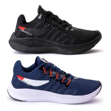 Imagem de Kit 2 Tenis Masculino Esportivo Leve Conforto Modelo Running Academia 