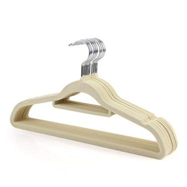 Imagem de 3FLQOOPP Cabide de parede 5 pçs/conjunto antiderrapante cabide de gravata cachecóis cabide de terno cabide fino economia de espaço 360 graus gancho forte durável cabide de roupas (cor: bege, tamanho