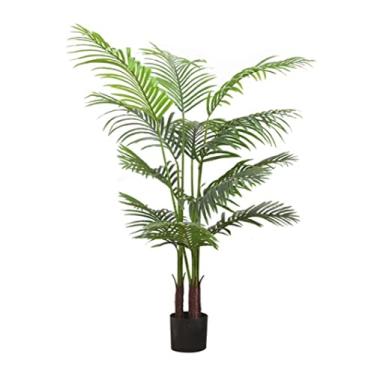 Imagem de SLGGPJBU Plantas falsas plantas artificiais grandes plantas artificiais em vaso de folhas de plástico falso bonsai em vaso para casa jardim loja sala decoração plantas artificiais interior ao ar livre