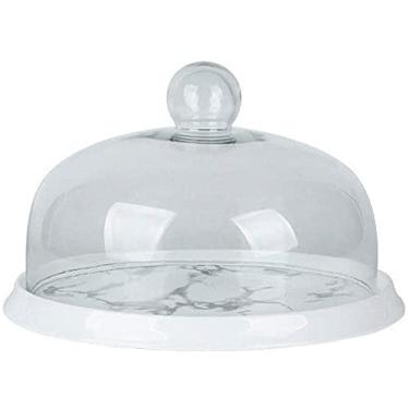 Imagem de Suporte de bolo de cúpula com tampa, cobertura de cúpula de queijo doméstico para cozinha, frutas, alimentos, preservação, festa, restaurante, capa de proteção de alimentos, suporte de bolo, bandeja