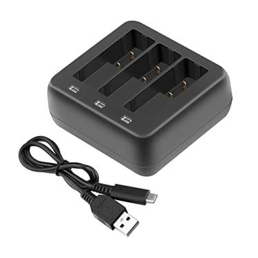 Imagem de Carregador de bateria de armazenamento triplo de substituição, proteção múltipla 5V 3A para DJI Osmo Action 3