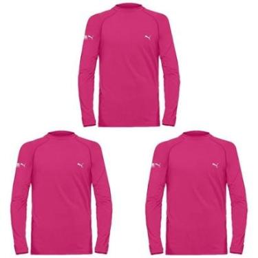 Imagem de Kit 3 Camisas Térmica Puma UV50+ Manga Longa Infa-Unissex