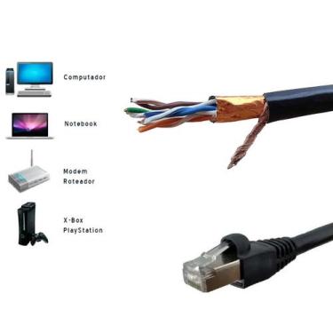 Imagem de Cabo De Rede Patch Cord Cat6 40 Metros 40m Cat 6 Blindado - Deko
